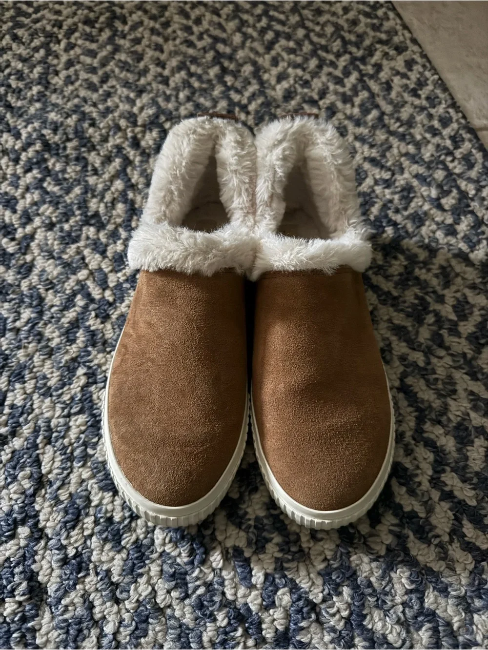 Timberland Faux-Suede Slip-On Slipper Shoes with Faux-Fur Lining - Brown 7.5 - Picture 1 of 3